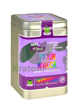 Green Monkey Trainwreck Kratom powder, 120 grams