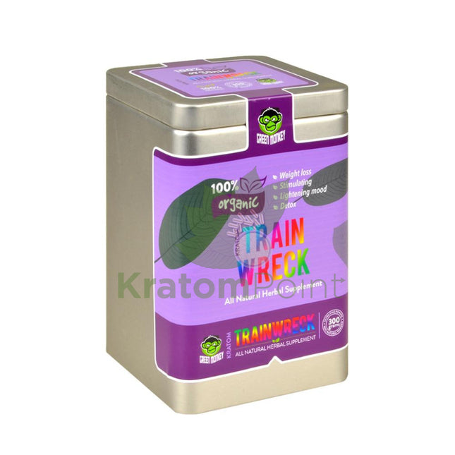 Green Monkey Trainwreck Kratom powder, 300 grams