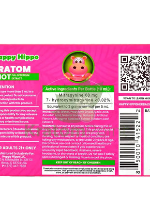 Happy Hippo Shot Sour Apple 10ml-info