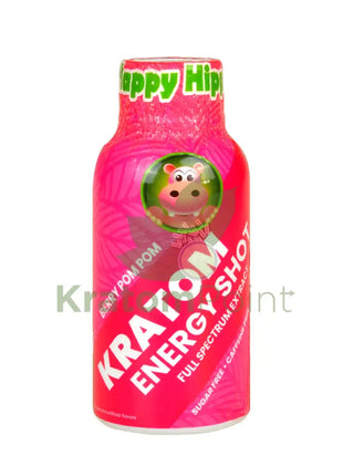 Happy Hippo Kratom Energy Shot Berry PomPom