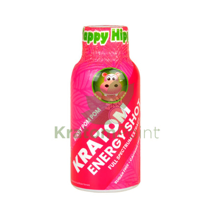 Happy Hippo Kratom Energy Shot Berry PomPom