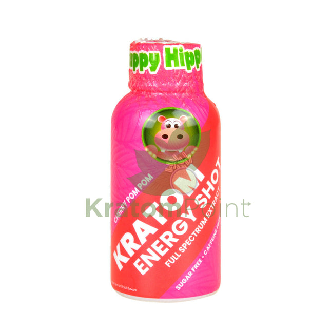 Happy Hippo Kratom Energy Shot Cherry PomPom