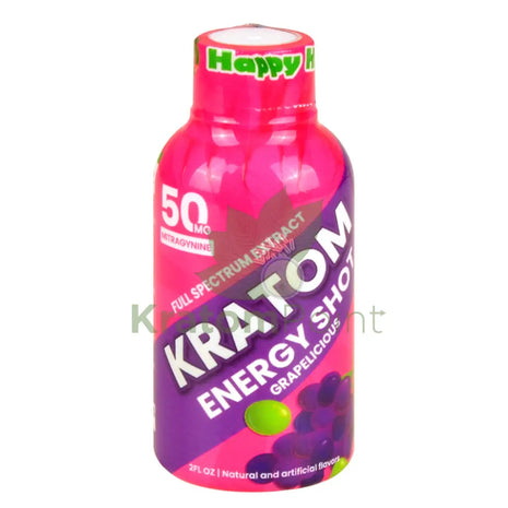 Happy Hippo Kratom Energy Shot Grapelicious 2 Fl Oz