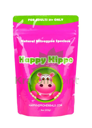 Happy Hippo 8oz kratom powder, Green Borneo