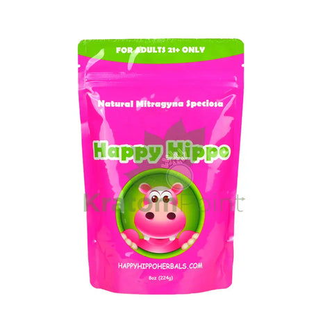 Happy Hippo 8oz kratom powder, Green Borneo