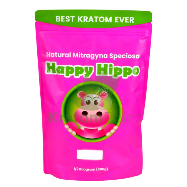 Happy Hippo Kratom Powder Pink Maeng Da 500 Grams