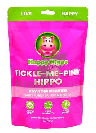 Happy Hippo Kratom Powder Pink Maeng Da 8Oz