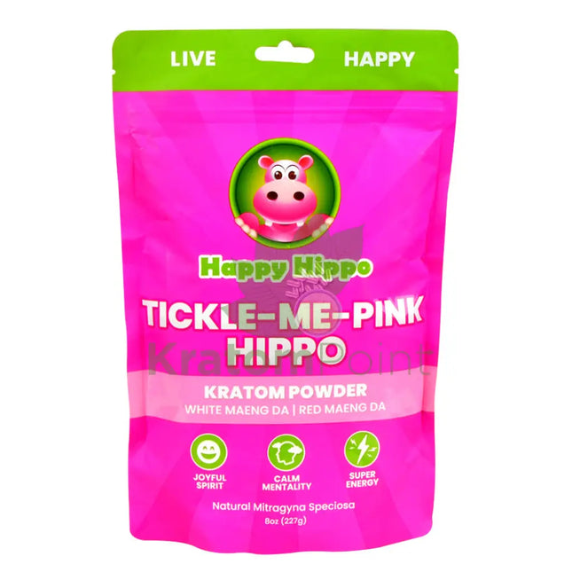 Happy Hippo Kratom Powder Pink Maeng Da 8Oz
