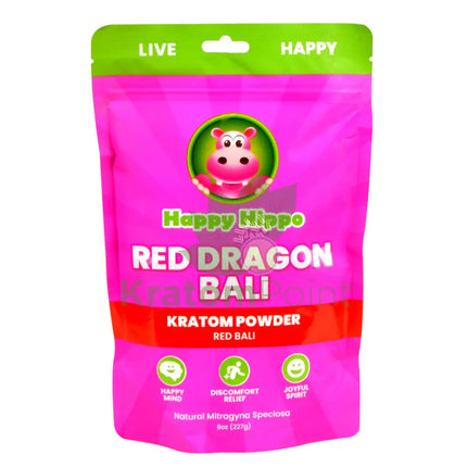Happy Hippo Kratom Powder Red Bali 8Oz