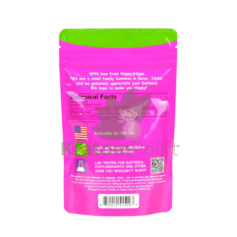 Happy Hippo 4oz kratom powder, White Thai