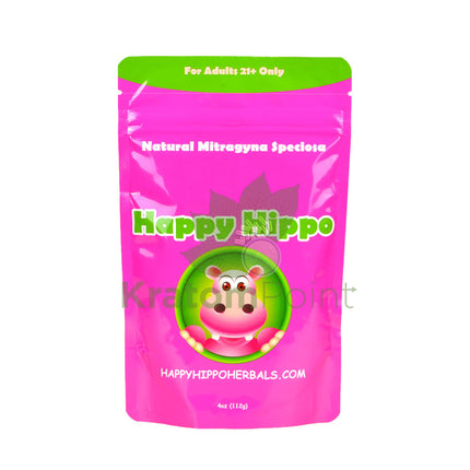 Happy Hippo 4oz kratom powder, White Thai-back
