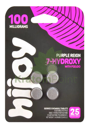 Hijoy 7-Hydroxymitragynine + Pseudo Purple Reign Kratom 4 Tablets Hydroxy