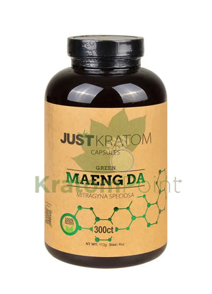 Just Kratom Green Maeng Da Capsules 300 Count