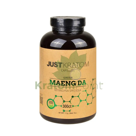 Just Kratom Green Maeng Da Capsules 300 Count