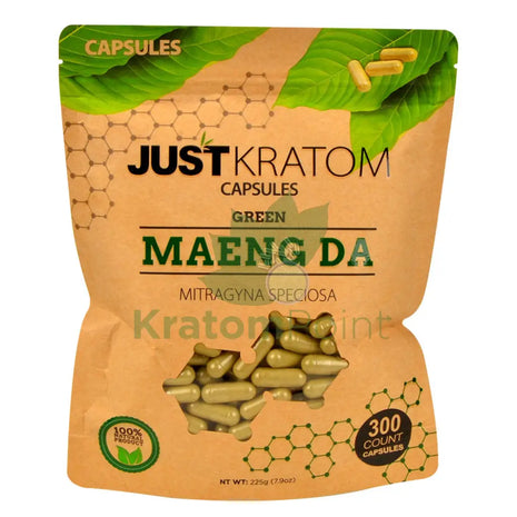 Just Kratom Green Maeng Da Capsules 300 Count