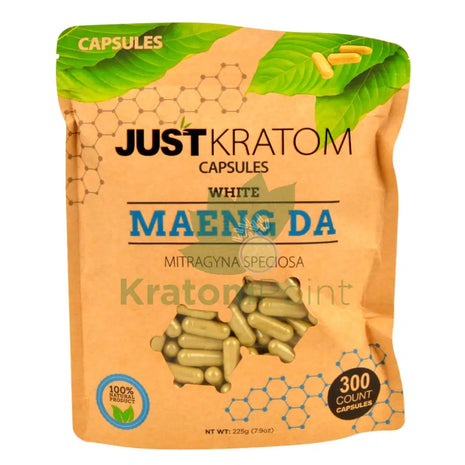 Just Kratom White Maeng Da Capsules 300 Count