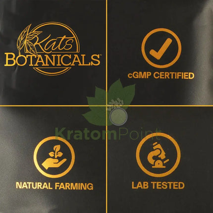 Kats Botanicals, Lab tested and CGMP certified