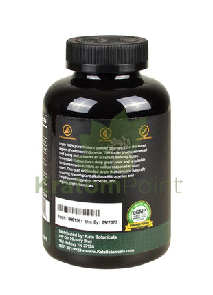 Kats Botanicals Green Bali Kratom Capsules, 250 count-back