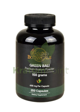 Kats Botanicals Green Bali Kratom Capsules, 250 count