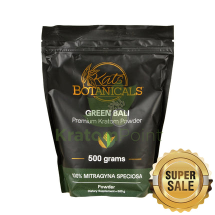 Kats Botanicals Green Bali Kratom Powder, 500 grams