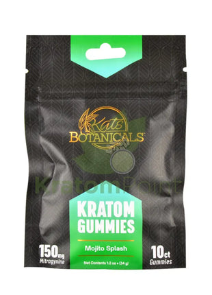 Kats Botanicals Mojito Splash Kratom Gummies 10 Count Pouch