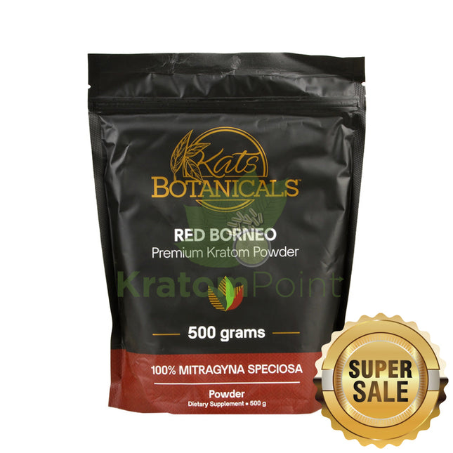 Kats Botanical Red Borneo Kratom Powder, 500 grams