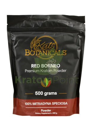 Kats Botanical Red Borneo Kratom Powder, 500 grams