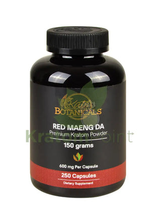 Kats Botanicals Red Maeng Da Kratom Capsules, 250 count