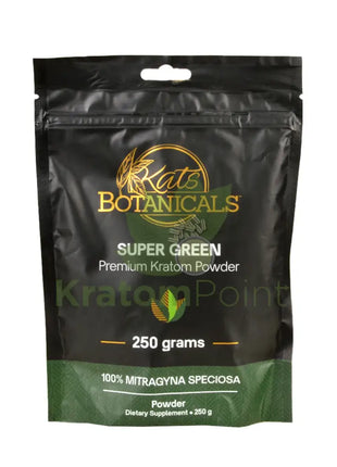 Kats Botanicals Super Green Kratom Powder, 250 grams