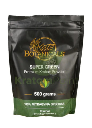 Kats Botanicals Super Green Kratom Powder, 500 grams