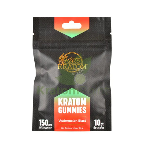 Kats Botanicals Watermelon Blast Kratom Gummies 10 Count Pouch