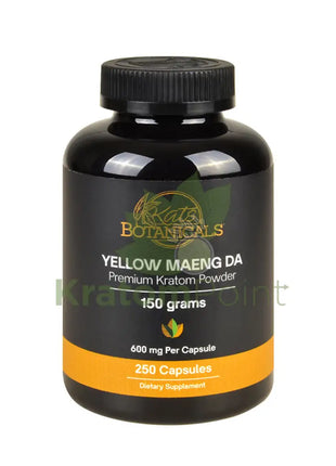 Kats Botanicals Yellow Maeng Da Kratom Capsules, 250 Count