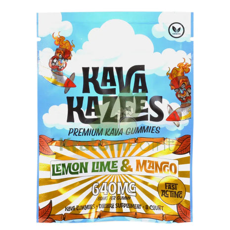 Kava Kazees Premium Gummies 640Mg Lemon Lime & Mango