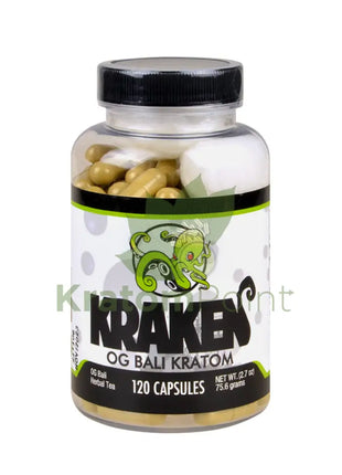 Kraken Kratom Bali Kratom, 120 capsules