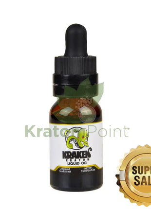 Kraken Kratom Liquid Shots 15ml, 24k OG Gold, Tea Extract