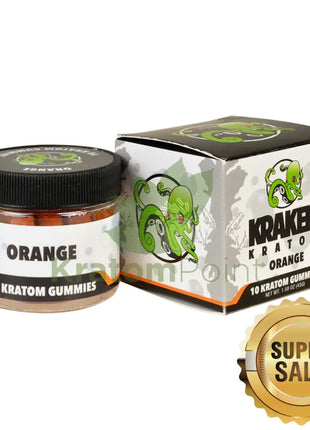 Kraken Kratom Orange Gummies 10 Count