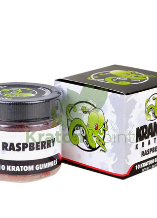 Kraken Kratom Raspberry Kratom Gummies, 10 count