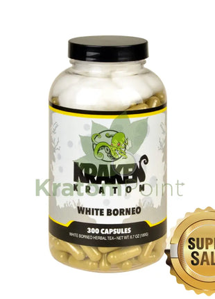 Kraken Kratom White Borneo 300 Capsules