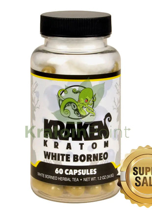 Kraken Kratom White Borneo 60 Capsules