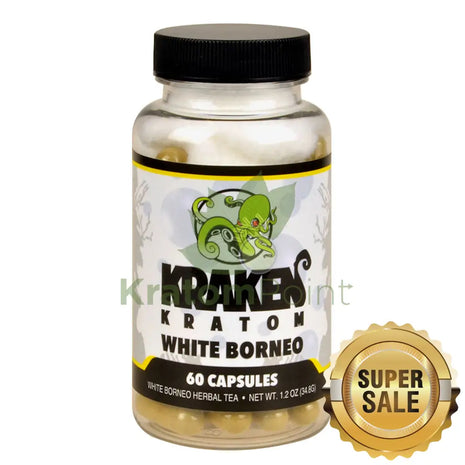 Kraken Kratom White Borneo 60 Capsules