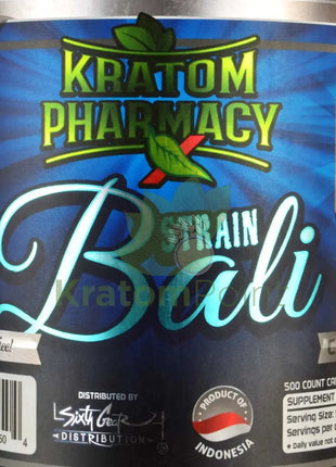 Kratom Pharmacy Capsules Bali 500 count-close up