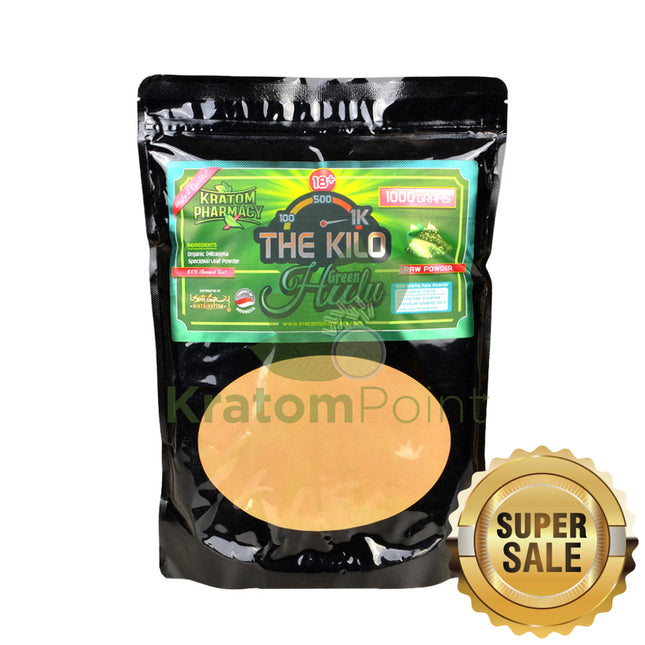 Kratom Pharmacy Powder Green Hulu 1kg bag
