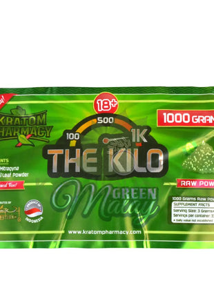 Kratom Pharmacy Powder Green Malay 1kg bag-close up