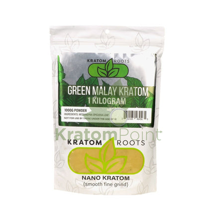 Kratom Roots Nano Green Malay 1000 Grams (1Kg)