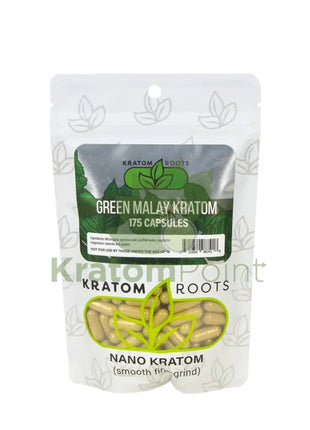 Kratom Roots Nano Green Malay 175 Capsules