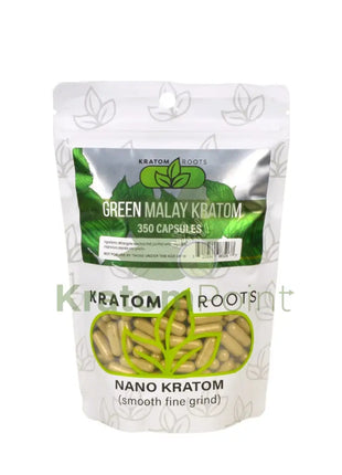 Kratom Roots Nano Green Malay 350 Capsules