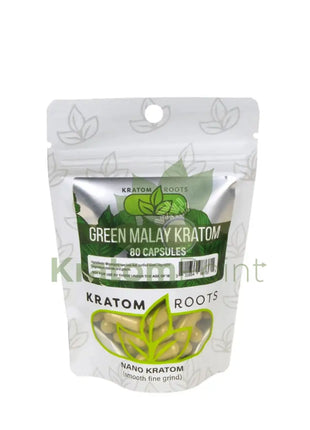 Kratom Roots Nano Green Malay 80 Capsules