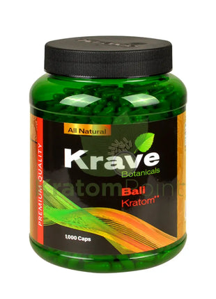 Krave Kratom Bali Capsules, 1000 count