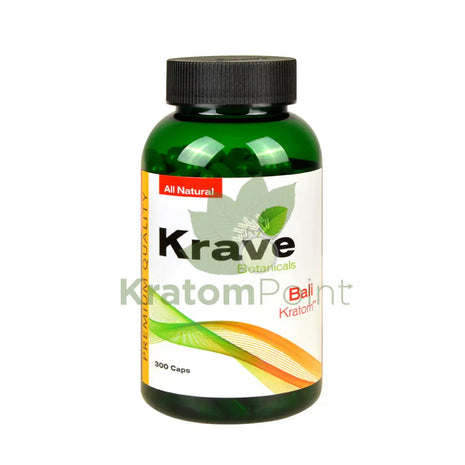 Krave Kratom Bali Capsules, 300 count