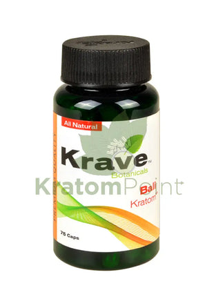 Krave Kratom Bali Capsules, 75 count